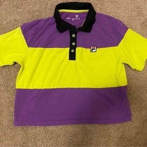 FILA Crop Top Yellow / Purple